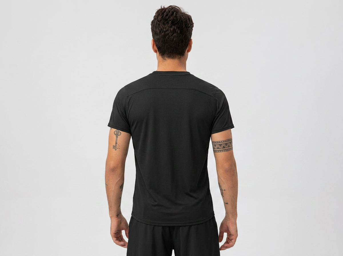 Back view - shoulder seams and back panel drape